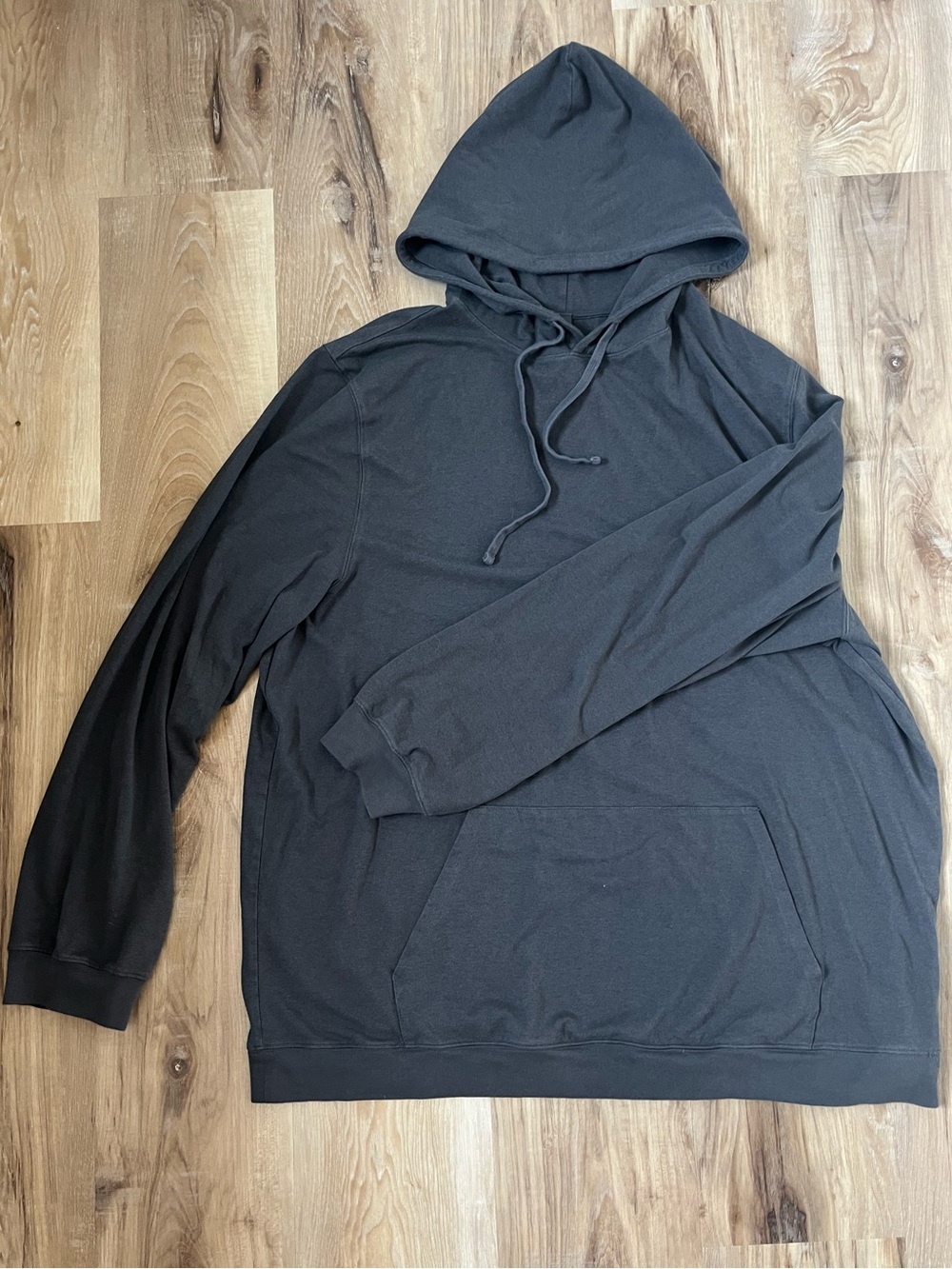 SKIMS Black Men's Lightweight Hooded Pullover - 2XL